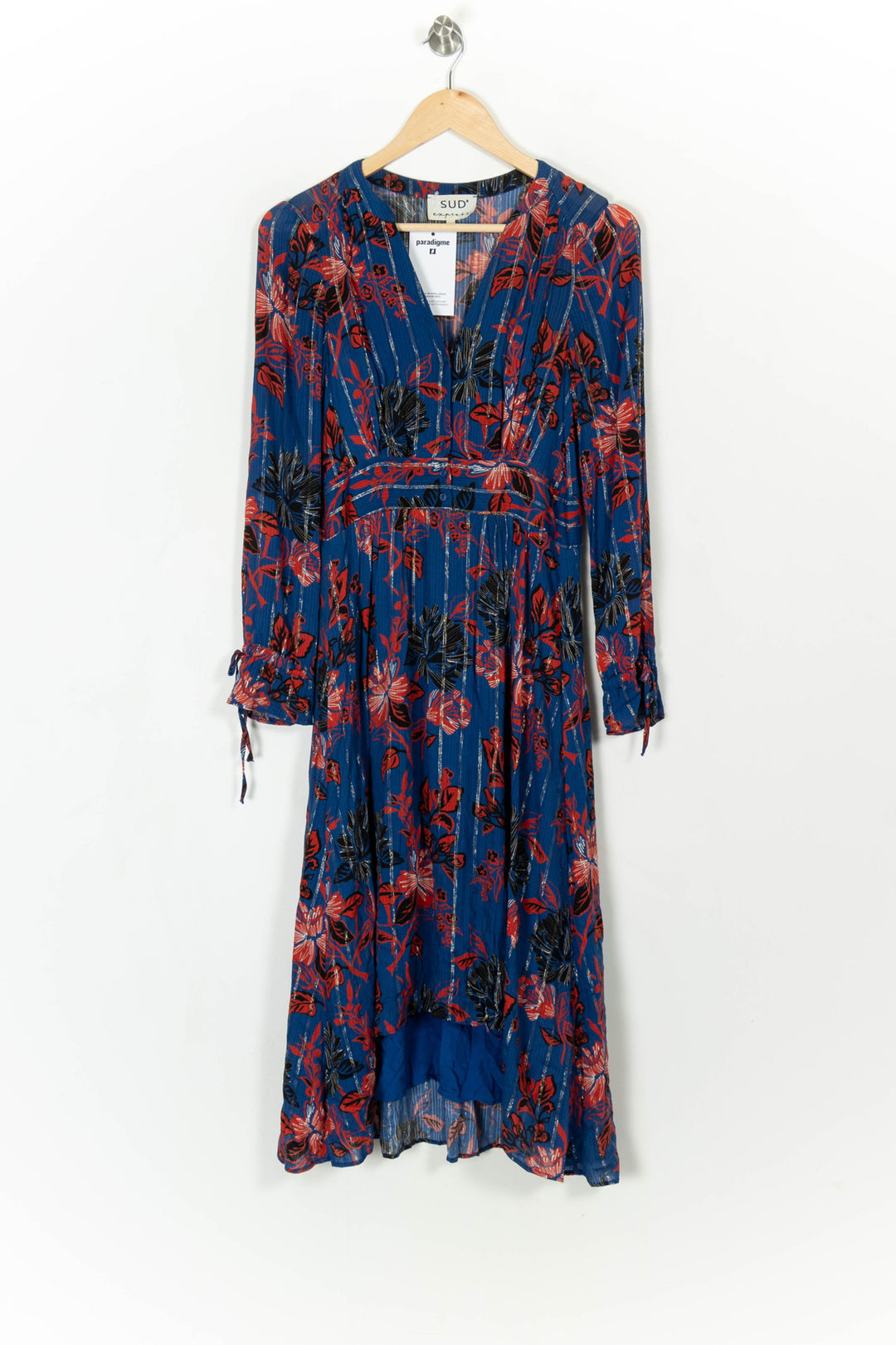 Robe Longue Bleue et Rouge - Taille XS/34 de la marque Sud express | PARAD108115 - Vendu par Paradigme - Image 2