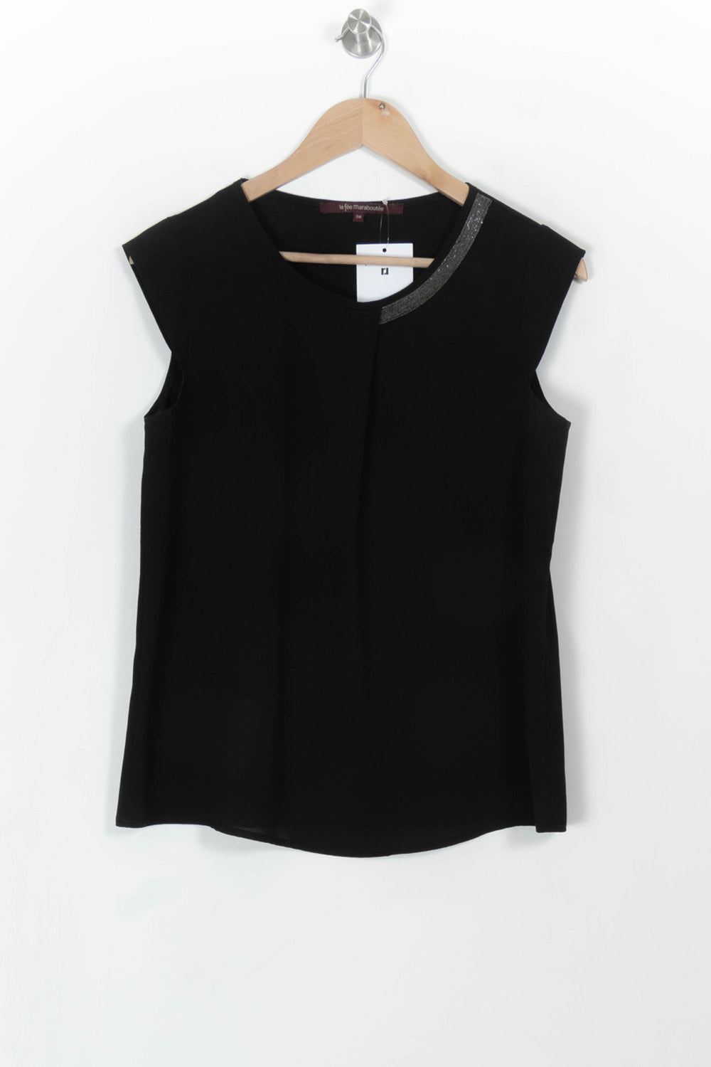 Blouse Noire - Taille M/38 de la marque La Fée Maraboutée | PARAD108117 - Vendu par Paradigme - Image 2