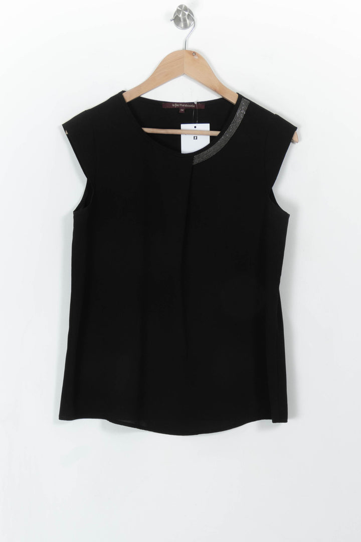Blouse Noire - Taille M/38 de la marque La Fée Maraboutée | PARAD108117 - Vendu par Paradigme - Image 2
