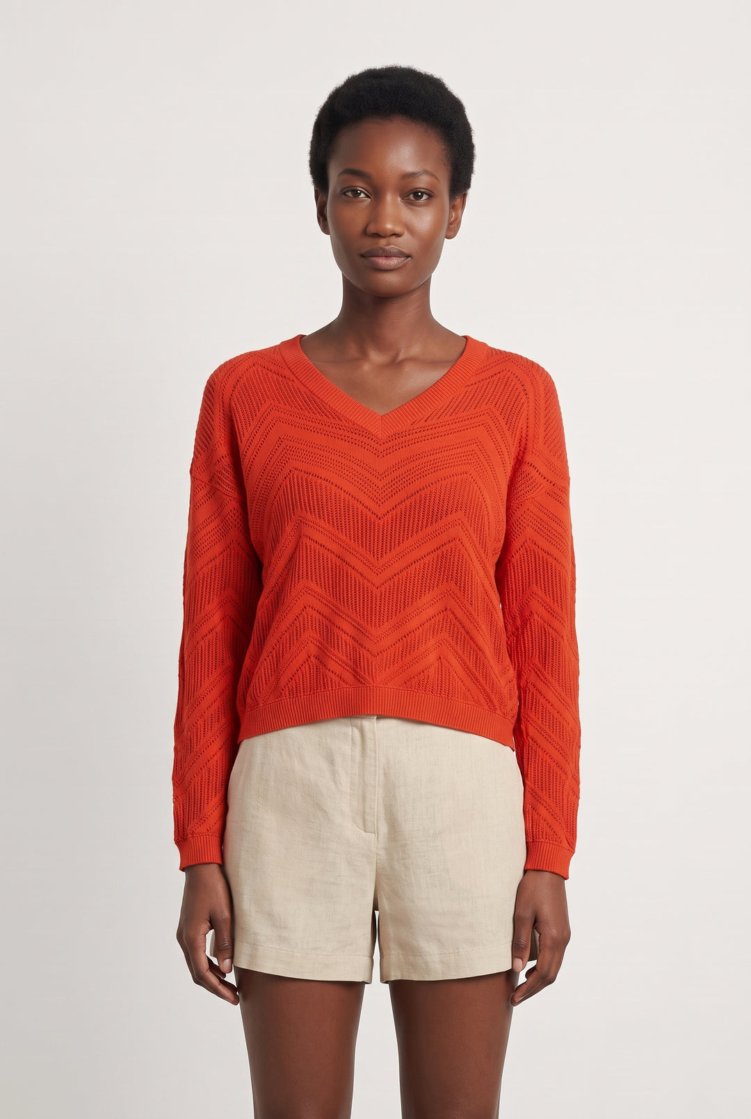 Pull Orange - Taille XS/34 de la marque I.Code | PARAD108119 - Vendu par Paradigme - Image 1