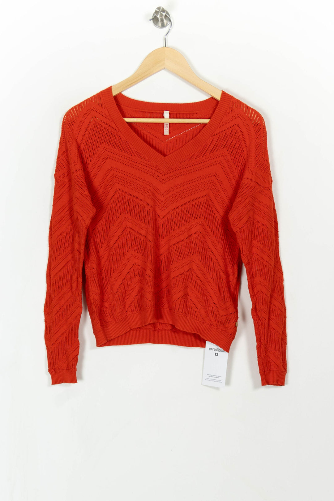 Pull Orange - Taille XS/34 de la marque I.Code | PARAD108119 - Vendu par Paradigme - Image 2