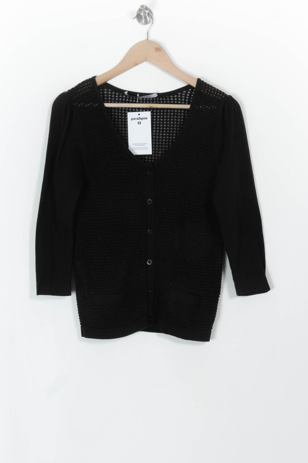 Cardigan Noir - Taille S/36 de la marque Comptoir des Cotonniers | PARAD108121 - Vendu par Paradigme - Image 2