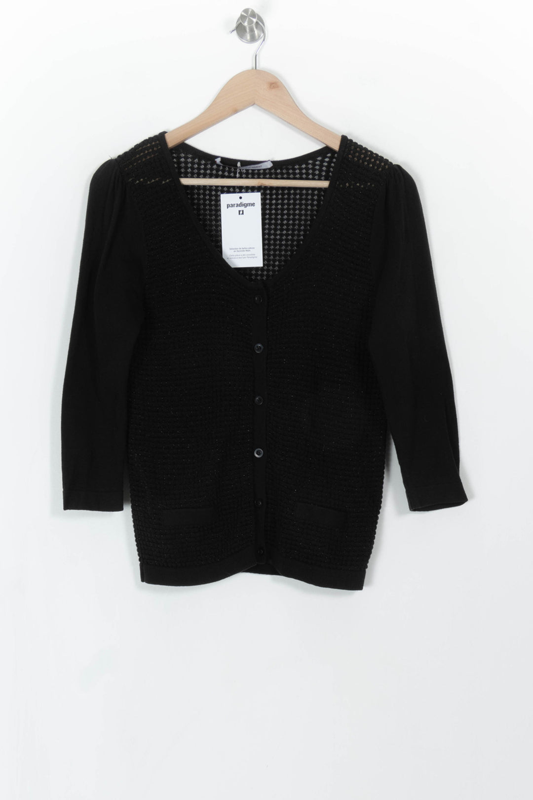 Cardigan Noir - Taille S/36 de la marque Comptoir des Cotonniers | PARAD108121 - Vendu par Paradigme - Image 2