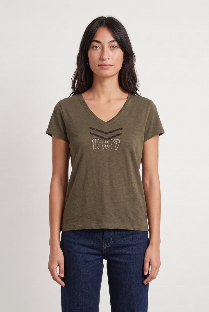 Tee-shirt Vert - Taille M/38 de la marque IKKS | PARAD108128 - Vendu par Paradigme - Image 1