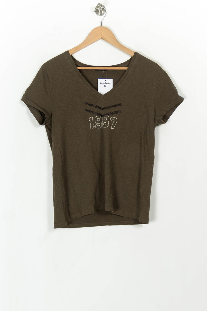 Tee-shirt Vert - Taille M/38 de la marque IKKS | PARAD108128 - Vendu par Paradigme - Image 2