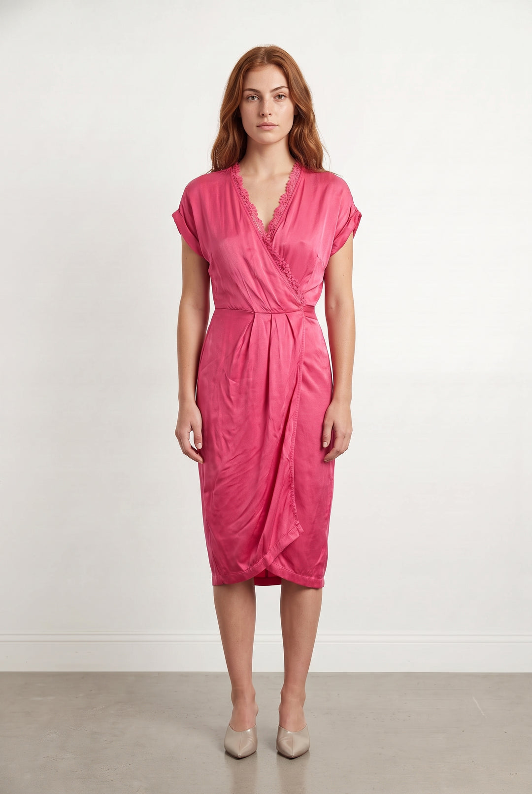 Robe Portefeuille Rose - Taille M/38 de la marque Suncoo | PARAD108135 - Vendu par Paradigme - Image 1
