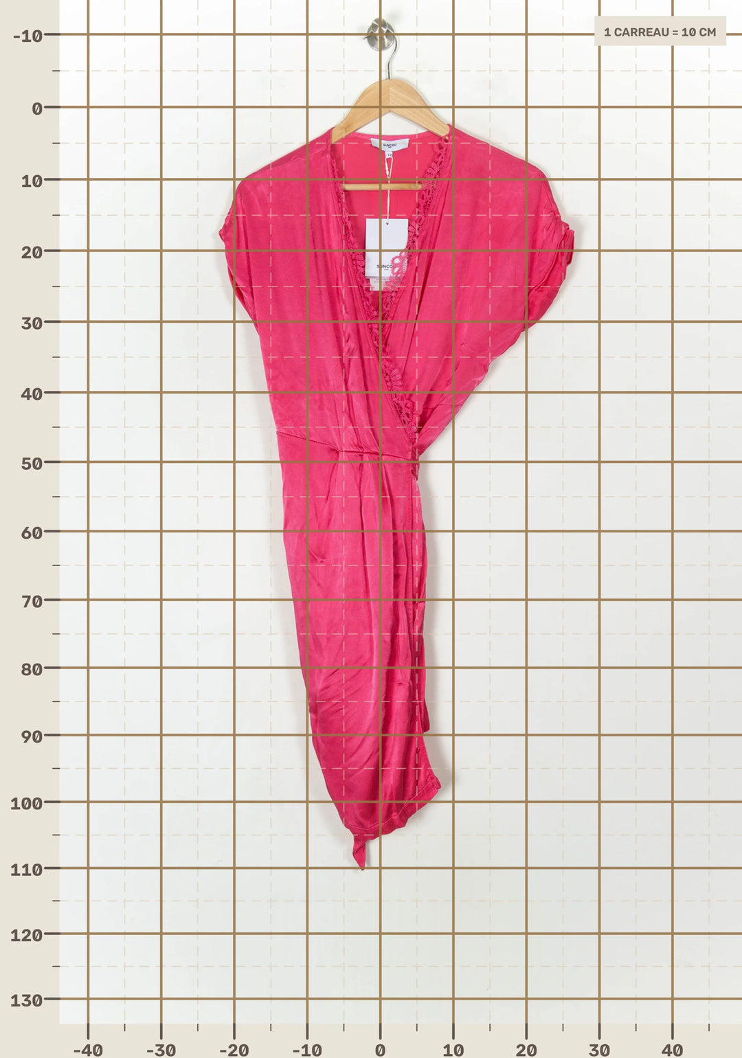 Robe Portefeuille Rose - Taille M/38 de la marque Suncoo | PARAD108135 - Vendu par Paradigme - Image 4