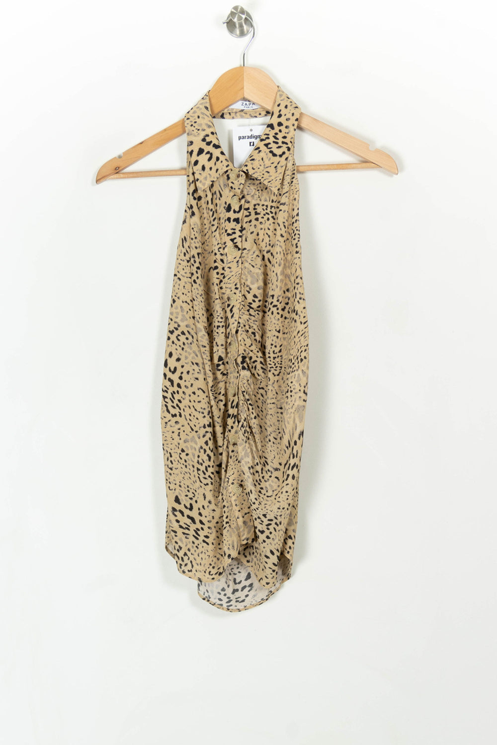 Blouse Sans Manches Beige et Noir - Taille XXL/44 de la marque ZAPA | PARAD108140 - Vendu par Paradigme - Image 2