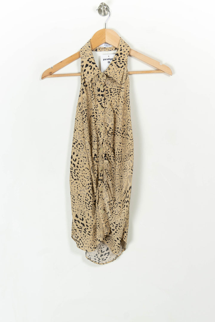 Blouse Sans Manches Beige et Noir - Taille XXL/44 de la marque ZAPA | PARAD108140 - Vendu par Paradigme - Image 2