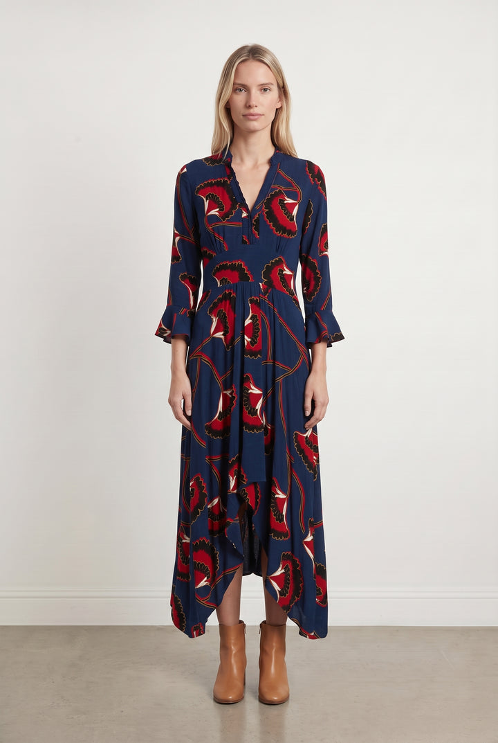 Robe Courte Bleu et Rouge - Taille XS/34 de la marque ba&sh | PARAD108155 - Vendu par Paradigme - Image 1