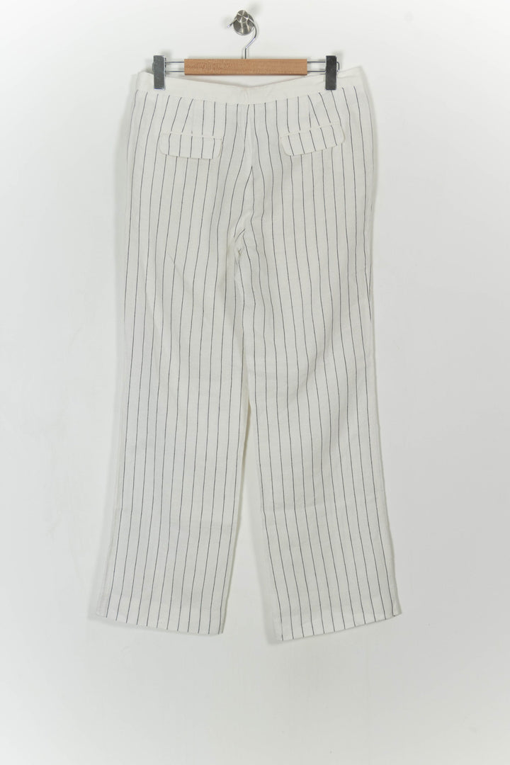 Pantalon Rayé Blanc et Noir - Taille XL/42 de la marque Maison 123 | PARAD108161 - Vendu par Paradigme - Image 4