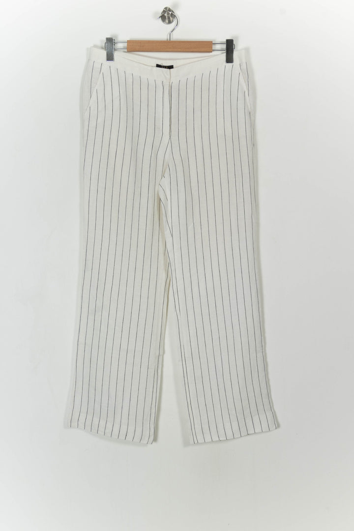 Pantalon Rayé Blanc et Noir - Taille XL/42 de la marque Maison 123 | PARAD108161 - Vendu par Paradigme - Image 2