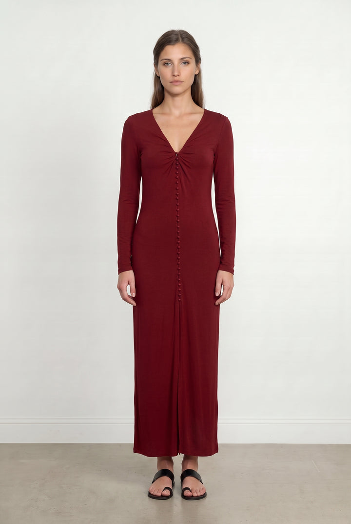 Robe Longue Bordeaux - Taille M/38 de la marque Joseph | PARAD108162 - Vendu par Paradigme - Image 1