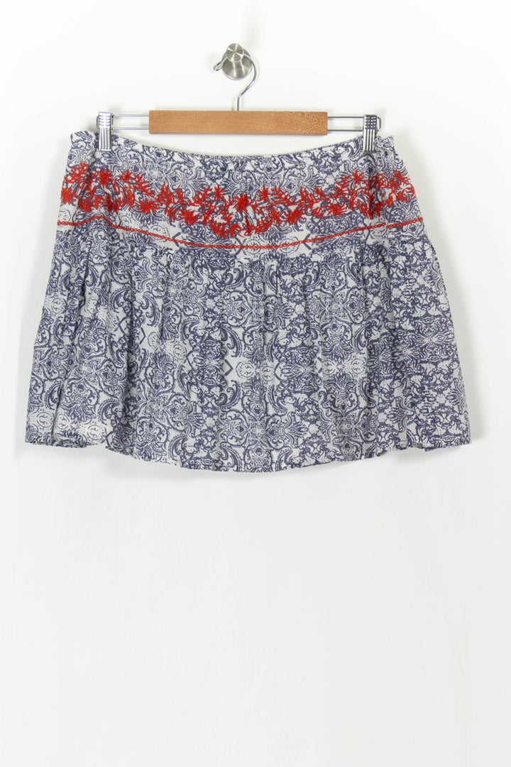 Jupe Courte Blanc et Bleu - Taille L/40 de la marque Bérénice | PARAD108168 - Vendu par Paradigme - Image 4
