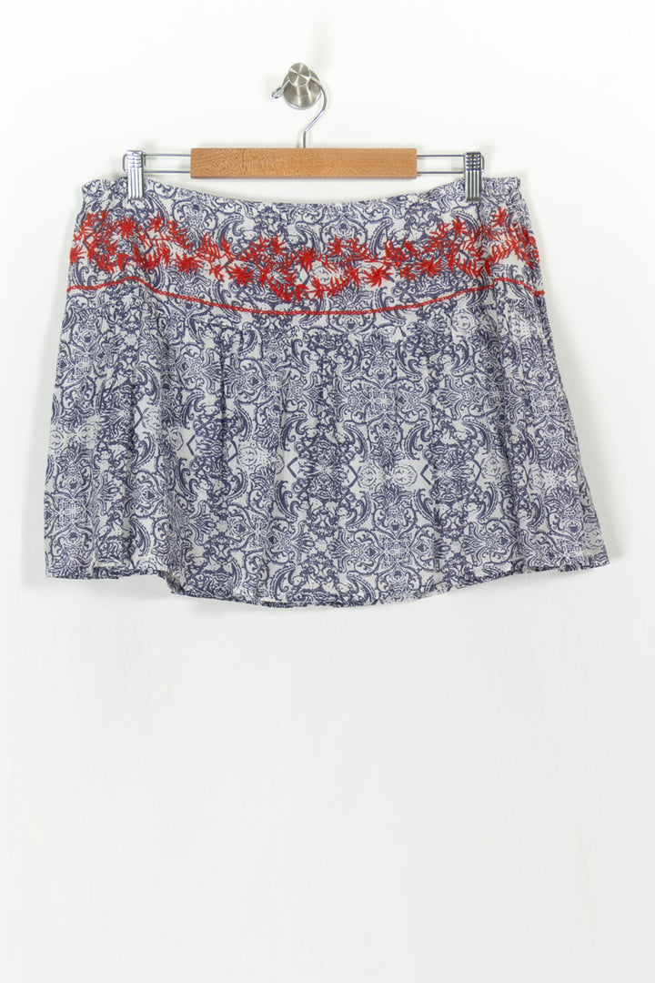 Jupe Courte Blanc et Bleu - Taille L/40 de la marque Bérénice | PARAD108168 - Vendu par Paradigme - Image 2