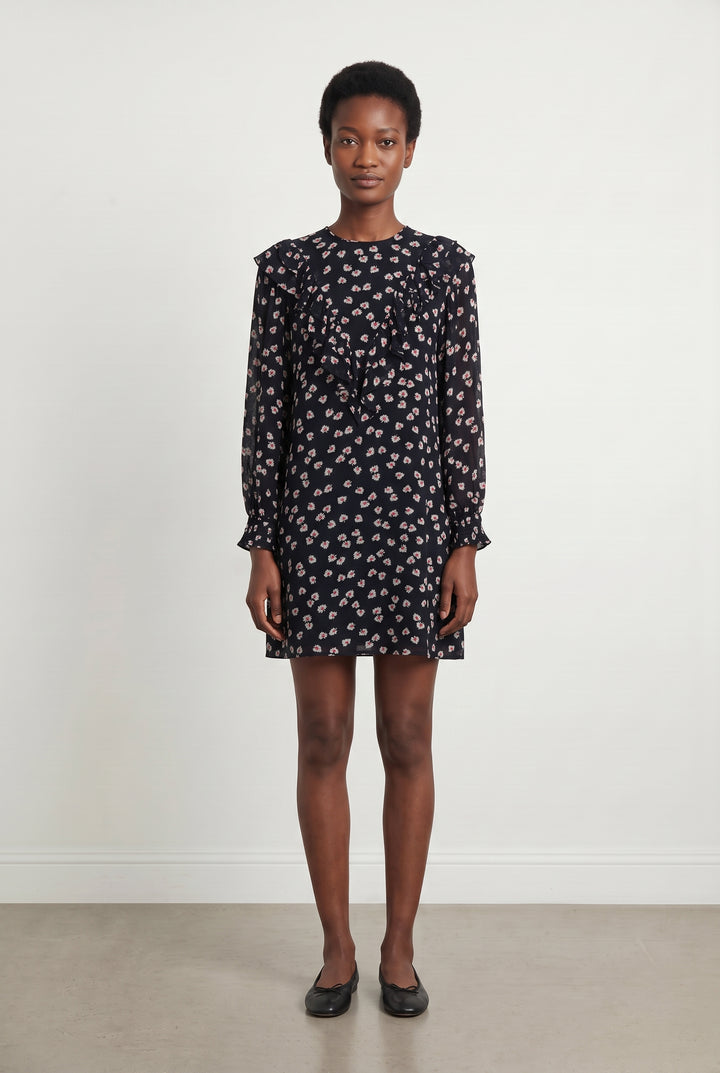 Robe Courte Noire et Blanche - Taille S/36 de la marque Ganni | PARAD108170 - Vendu par Paradigme - Image 1