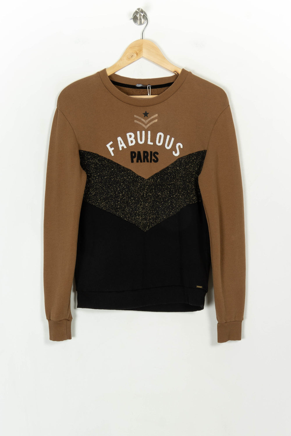 Sweatshirt Marron et Noir - Taille S/36 de la marque IKKS | PARAD108175 - Vendu par Paradigme - Image 2