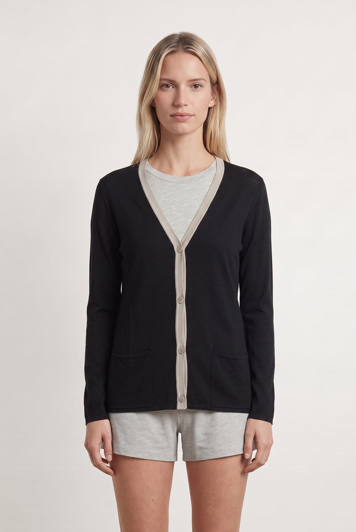 Cardigan Noir et Beige - Taille S/36 de la marque Max Mara | PARAD108176 - Vendu par Paradigme - Image 1