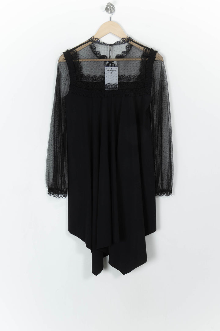 Robe Midi Noire - Taille L/40 de la marque Indies | PARAD108178 - Vendu par Paradigme - Image 4