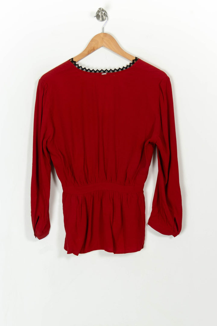 Blouse Rouge - Taille S/36 de la marque IKKS | PARAD108179 - Vendu par Paradigme - Image 4