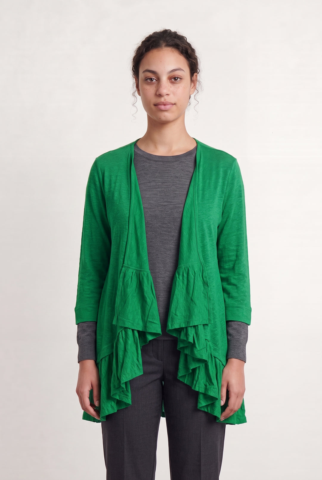Gilet Long Vert - Taille XL/42 de la marque Indies | PARAD108183 - Vendu par Paradigme - Image 1