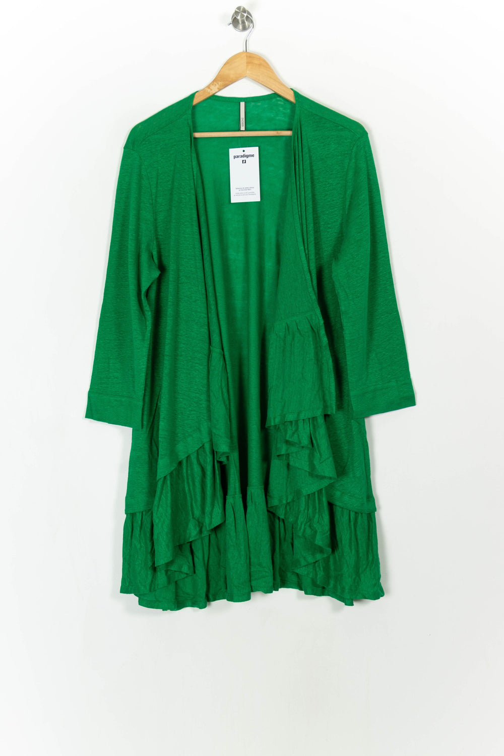 Gilet Long Vert - Taille XL/42 de la marque Indies | PARAD108183 - Vendu par Paradigme - Image 2