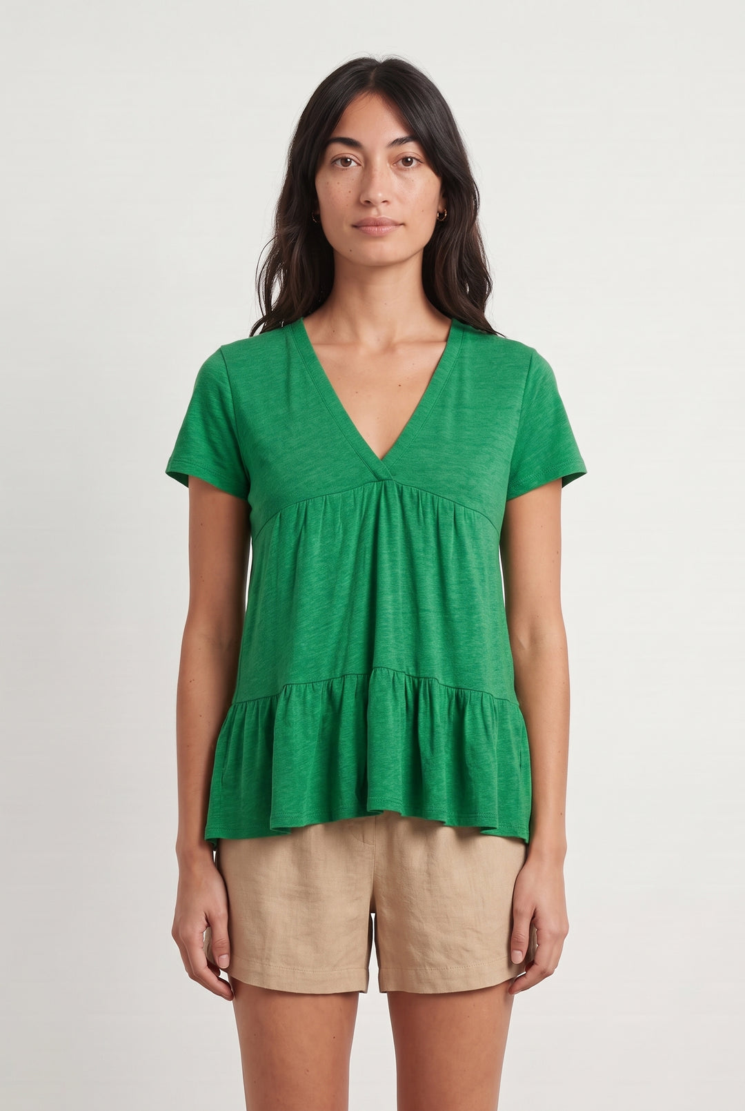 Blouse Verte - Taille M/38 de la marque Indies | PARAD108184 - Vendu par Paradigme - Image 1