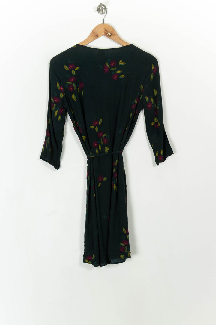 Robe Fleurie Verte et Rouge - Taille XS/34 de la marque Des petits hauts | PARAD108185 - Vendu par Paradigme - Image 4