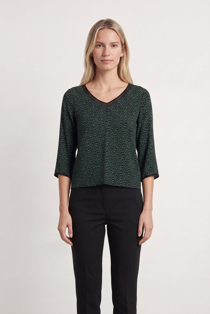 Blouse Noire et Verte - Taille S/36 de la marque I.Code | PARAD108187 - Vendu par Paradigme - Image 1