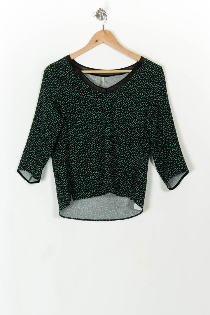 Blouse Noire et Verte - Taille S/36 de la marque I.Code | PARAD108187 - Vendu par Paradigme - Image 2