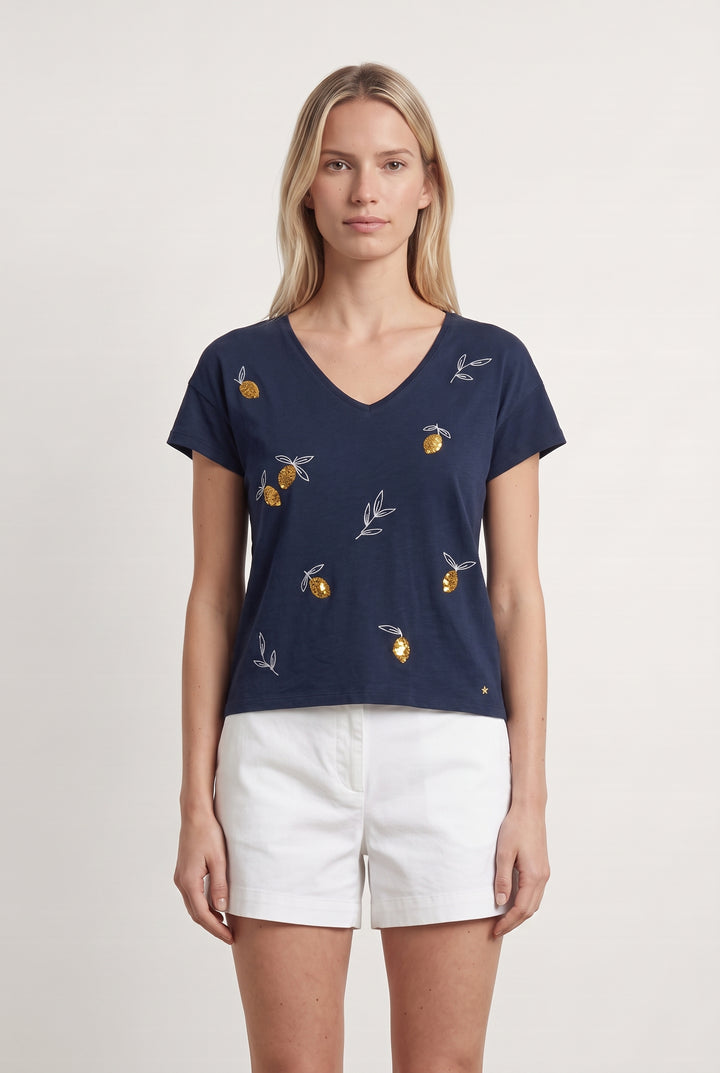 Tee-shirt Bleu - Taille S/36 de la marque Des petits hauts | PARAD108188 - Vendu par Paradigme - Image 1
