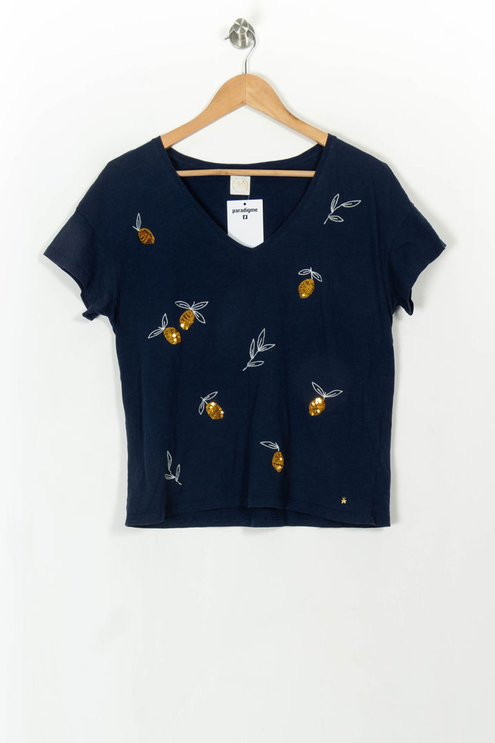 Tee-shirt Bleu - Taille S/36 de la marque Des petits hauts | PARAD108188 - Vendu par Paradigme - Image 2