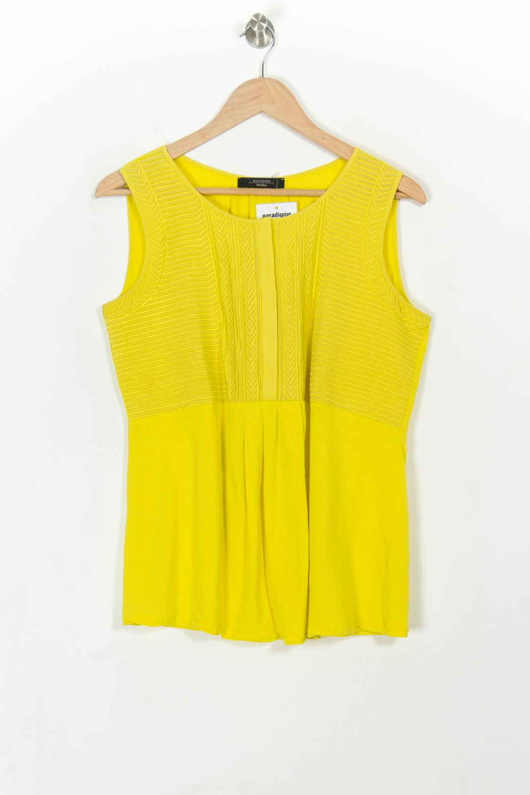 Débardeur Jaune - Taille L/40 de la marque Weekend Max Mara | PARAD108189 - Vendu par Paradigme - Image 2