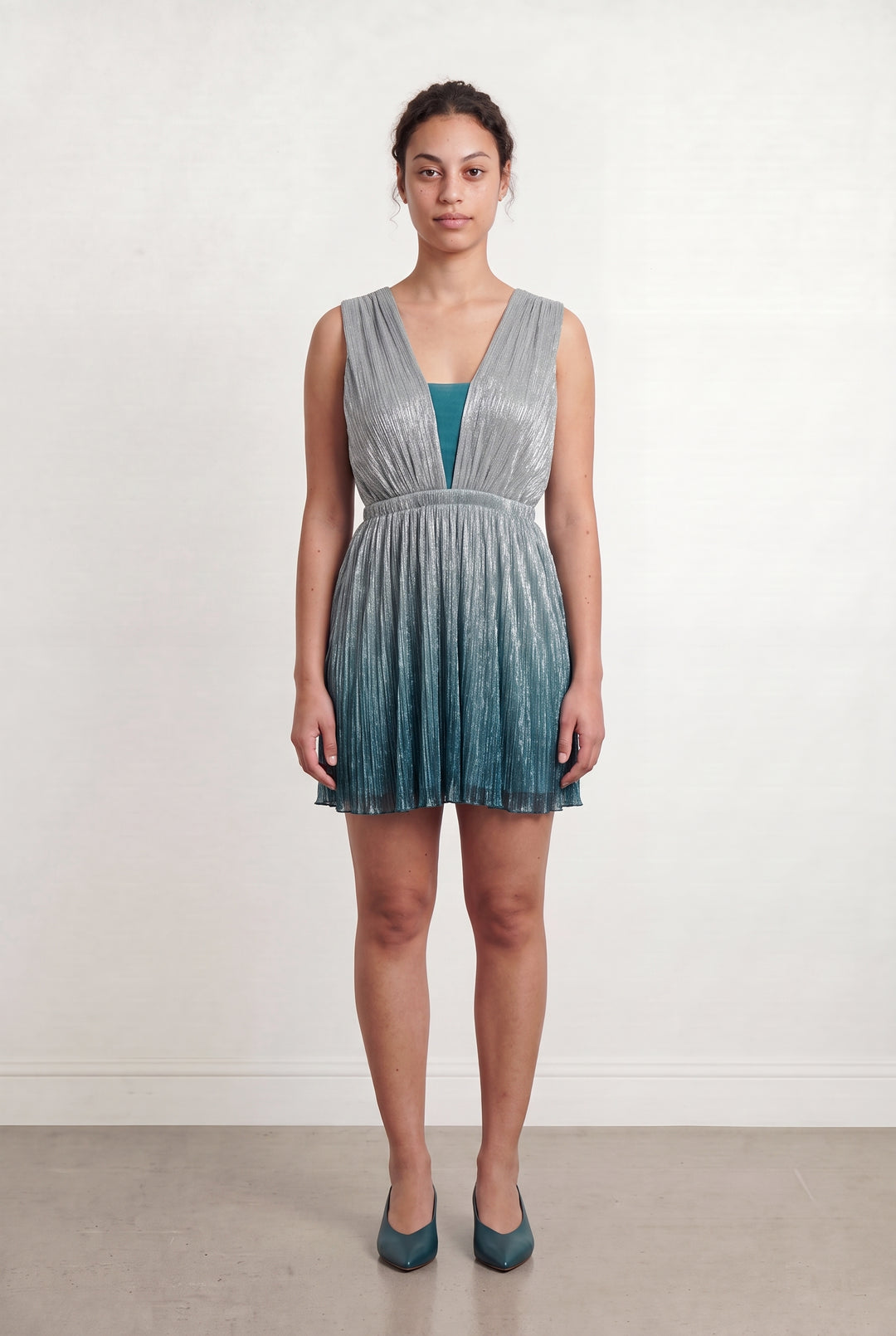 Robe Plissée Argentée et Bleue - Taille L/40 de la marque Liu Jo | PARAD108198 - Vendu par Paradigme - Image 1