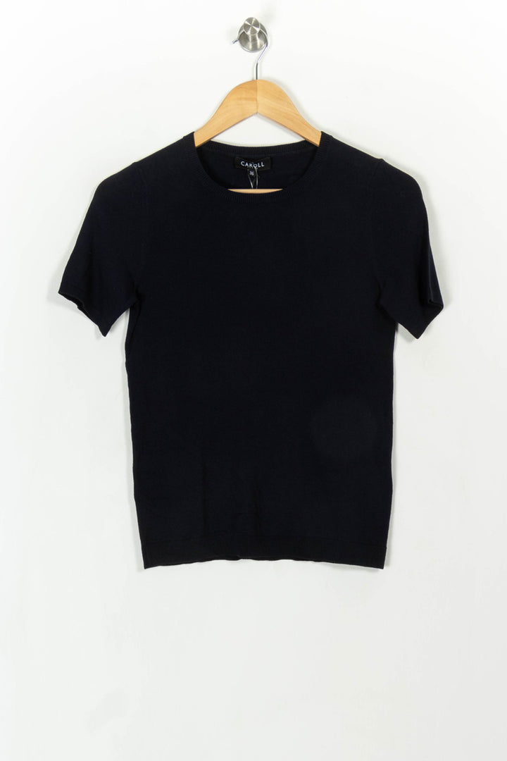 Pull Bleu - Taille S/36 de la marque Caroll | PARAD108199 - Vendu par Paradigme - Image 2