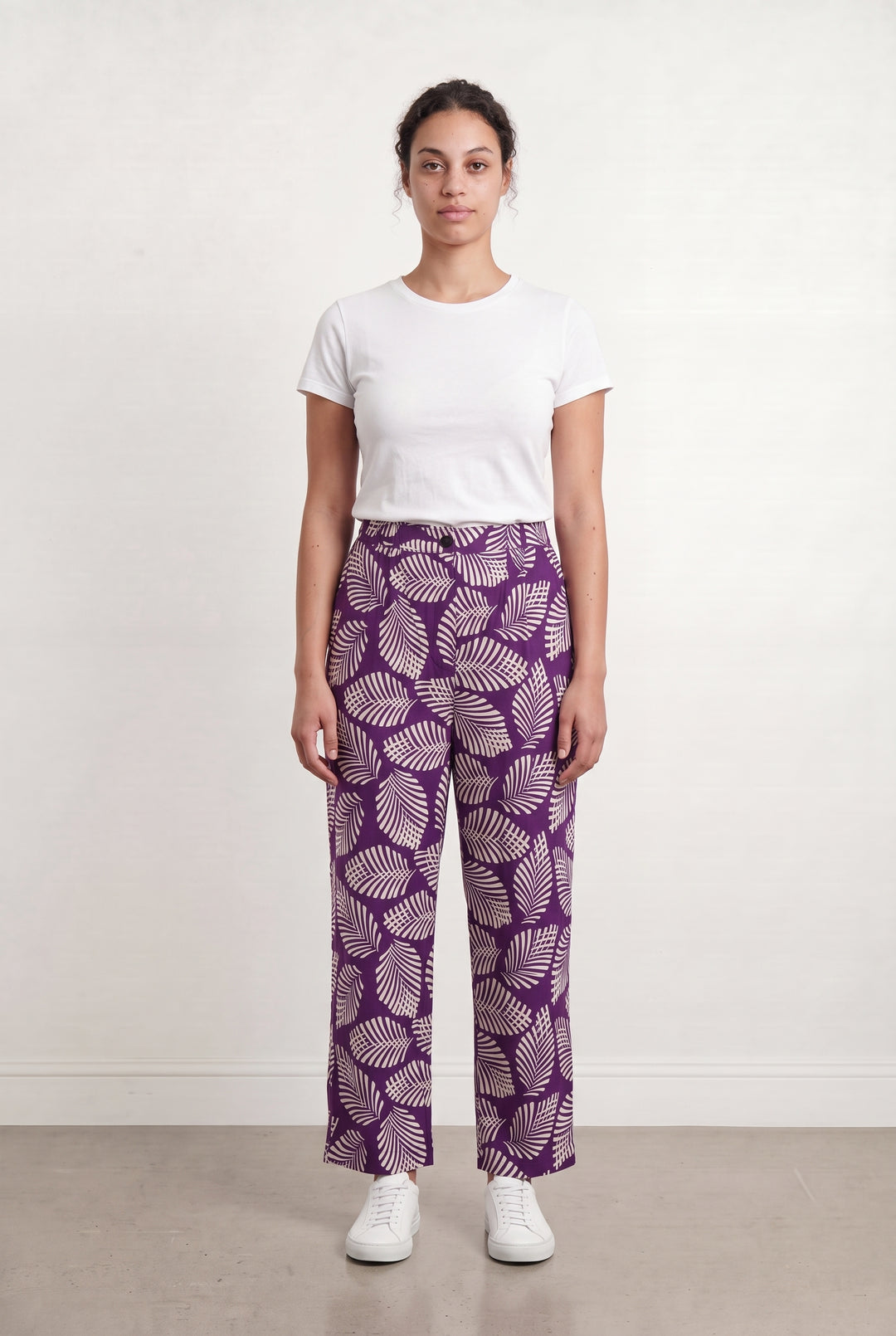 Pantalon Violet et Blanc - Taille XL/42 de la marque Chloé Stora | PARAD108204 - Vendu par Paradigme - Image 1