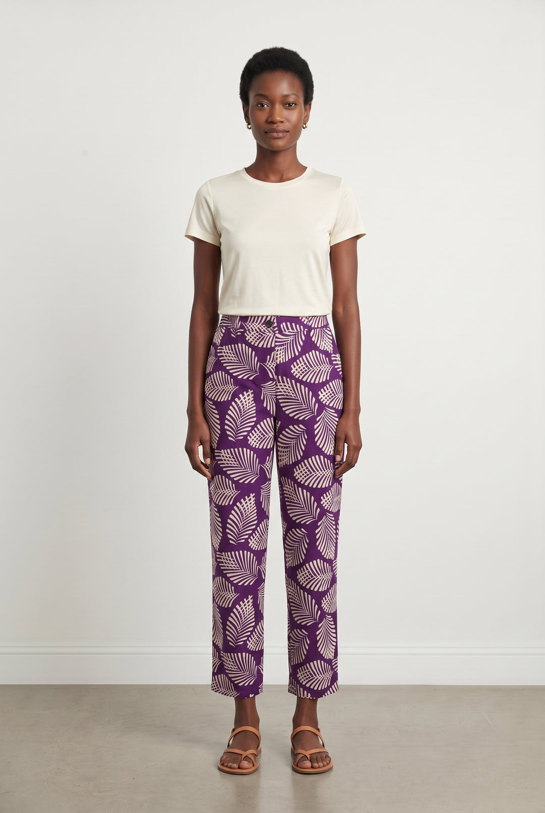 Pantalon Violet et Blanc - Taille S/36 de la marque Chloé Stora | PARAD108205 - Vendu par Paradigme - Image 1