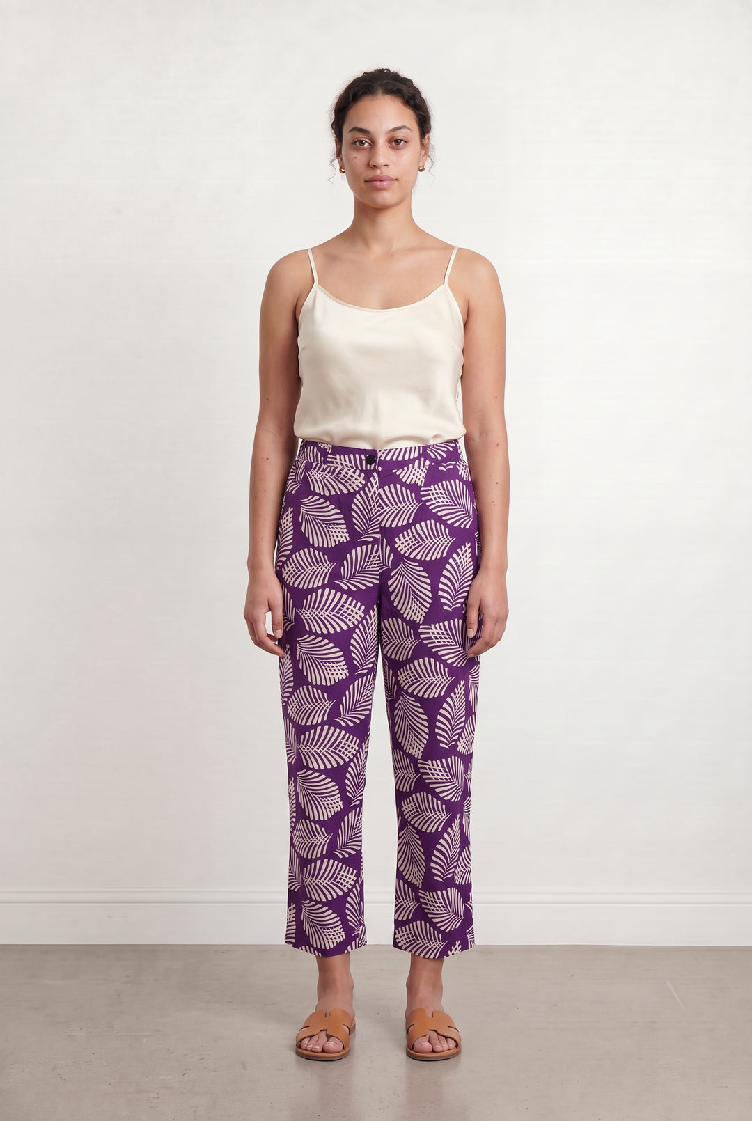Pantalon Violet et Blanc - Taille L/40 de la marque Chloé Stora | PARAD108206 - Vendu par Paradigme - Image 1