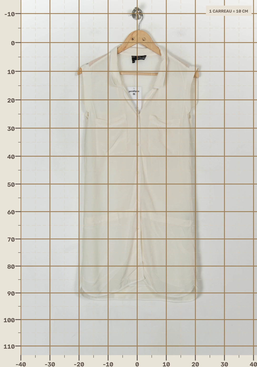 Robe Chemise Blanche - Taille XS/34 de la marque The Kooples | PARAD108209 - Vendu par Paradigme - Image 4