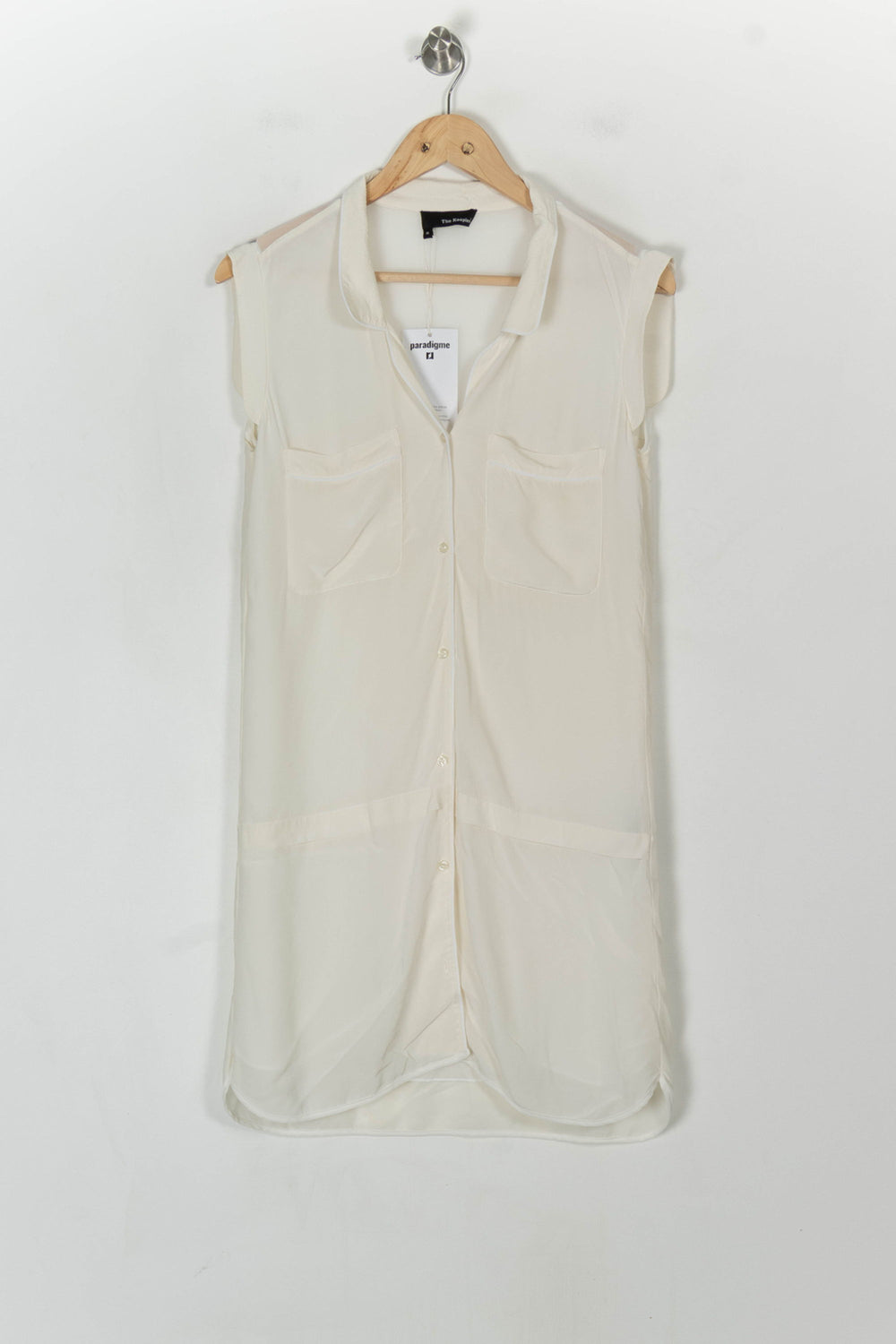 Robe Chemise Blanche - Taille XS/34 de la marque The Kooples | PARAD108209 - Vendu par Paradigme - Image 2