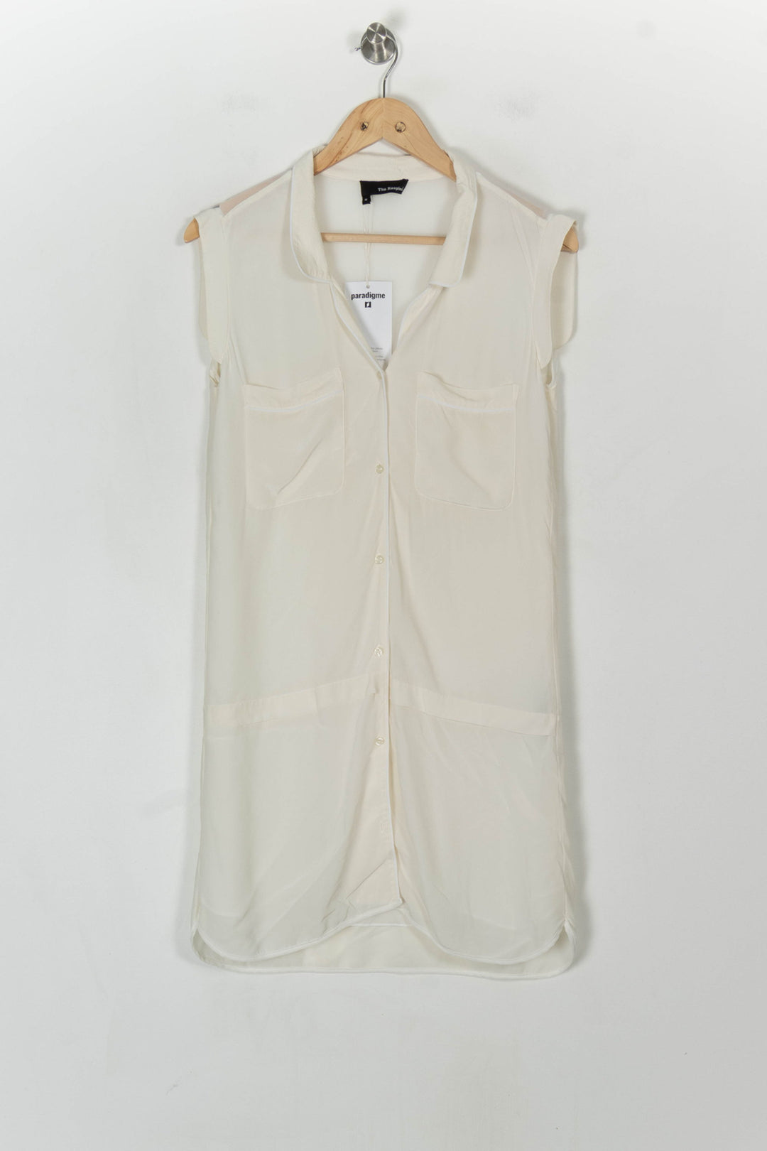 Robe Chemise Blanche - Taille XS/34 de la marque The Kooples | PARAD108209 - Vendu par Paradigme - Image 2