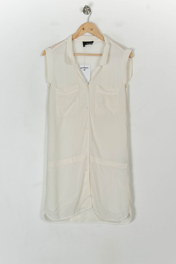 Robe Chemise Blanche - Taille XS/34 de la marque The Kooples | PARAD108209 - Vendu par Paradigme - Image 2