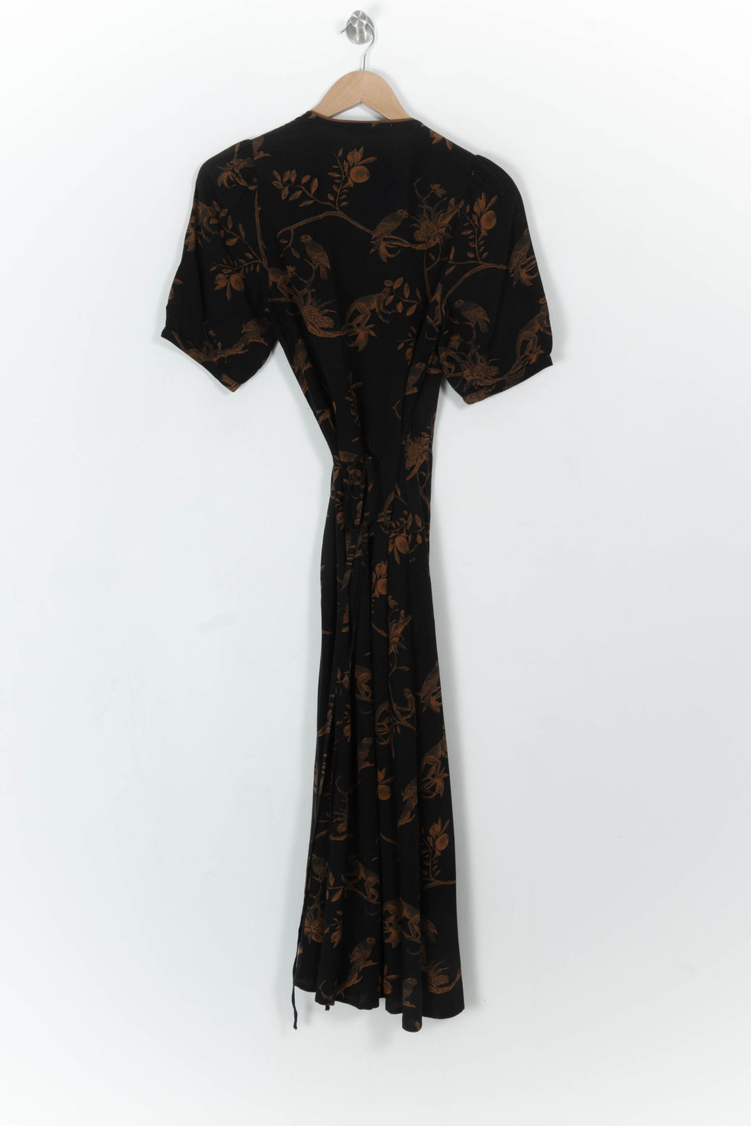 Robe Longue Noire et Marron - Taille XS/34 de la marque La Fée Maraboutée | PARAD108219 - Vendu par Paradigme - Image 4