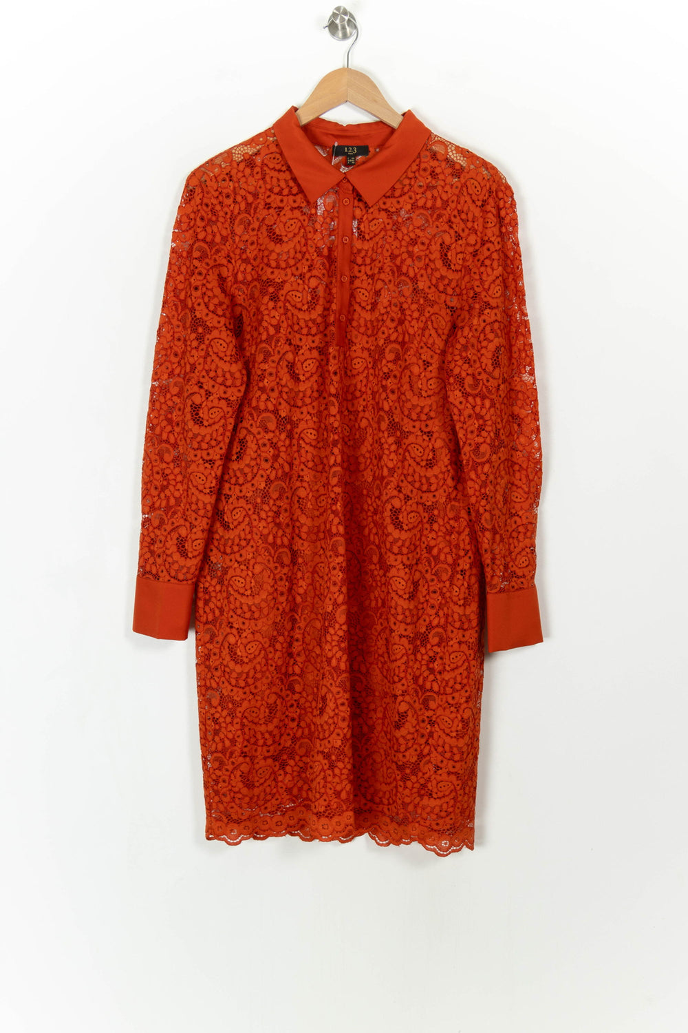 Robe en dentelle orange - Taille XXL/44 de la marque Maison 123 | PARAD108228 - Vendu par Paradigme - Image 2