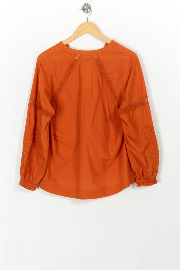 Blouse Orange - Taille M/38 de la marque Galeries Lafayette | PARAD108233 - Vendu par Paradigme - Image 4