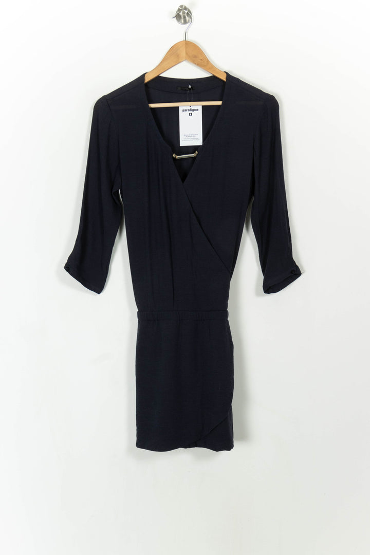 Robe Cache-Cœur Bleue - Taille S/36 de la marque IKKS | PARAD108237 - Vendu par Paradigme - Image 2