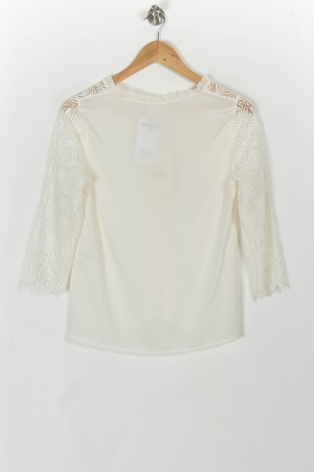 Blouse Dentelle Beige - Taille XS/34 de la marque Sézane | PARAD108242 - Vendu par Paradigme - Image 4