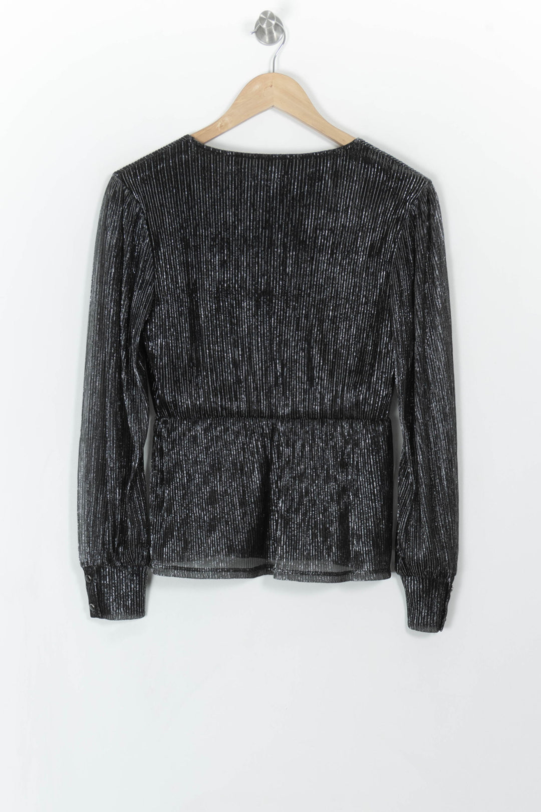 Blouse Noire et Argentée - Taille XS/34 de la marque Caroll | PARAD108245 - Vendu par Paradigme - Image 4