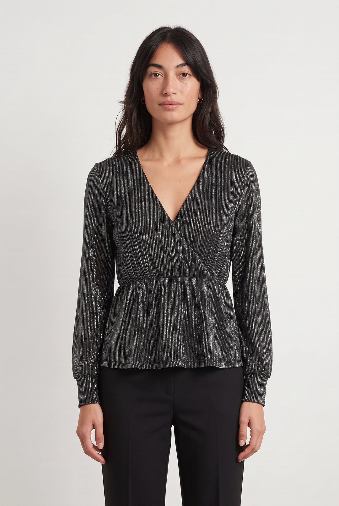 Blouse Noire et Argentée - Taille XS/34 de la marque Caroll | PARAD108245 - Vendu par Paradigme - Image 1