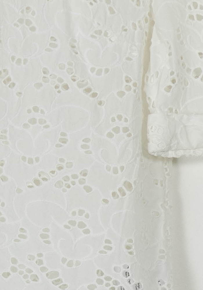 Blouse Brodée Blanche - Taille XS/34 de la marque Sézane | PARAD108247 - Vendu par Paradigme - Image 3